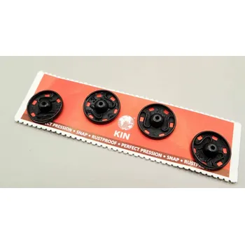 Galanterie Kovové patentky KIN 4 ks - černá - průměr 2,1 cm, č.8