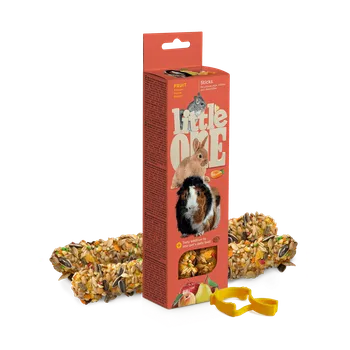 Krmivo pro hlodavce Little One tyčinky pro morčata, králíky a činčily s ovocem 2 x 60 g