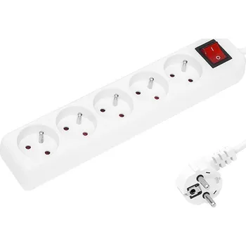 Prodlužovací kabel BLOW Prodlužovací šňůra 5m 5x zástrčka bílá