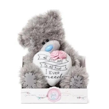 plyšák Me to You Medvídek srdce s růží 17 cm