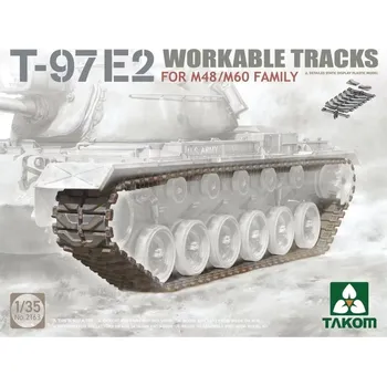 Plastikový model Takom 1/35 T-97E2 Workable Tracks for M48 / M60 Family