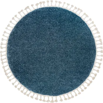 Koberec Kusový koberec Berber 9000 blue kruh, 160x160 (průměr) kruh, modrá, ložnice, Dywany Łuszczów - 1 rok na vrácení + DOPRAVA ZDARMA k Vám i zpět