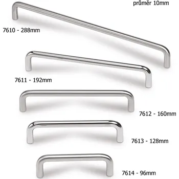 Nábytkové kování 761 - 96 mm, 037 leštěná nerezová ocel
