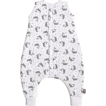 Fusak Kaarsgaren Bio spací pytel s nožičkami 90 cm delfínci šedé