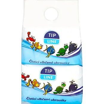 Dětský vlhčený ubrousek Tip Line dětské vlhčené ubrousky 240 ks (4 x 60 ks)
