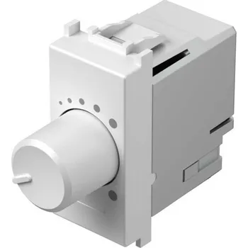 EM13PW-U Stmívač otočný s přepínačem LED 60W, 1M - lesklá bílá, TEM