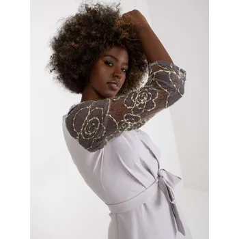 Dámské šaty Dámské šaty s výstřihem midi koktejlové PATSY šedé