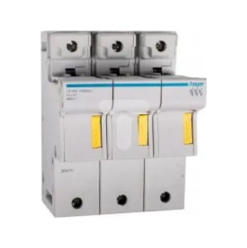 Jistič LR603 Odpojovač válcových pojistek 3P 14x51 50A, Hager