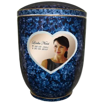 Smuteční dekorace Pohřební urna Diamant | fotografie | barevná | srdce