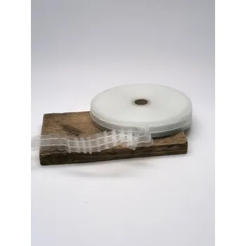 Uchycení záclony a závěsu Řasící páska průhledná 25 mm