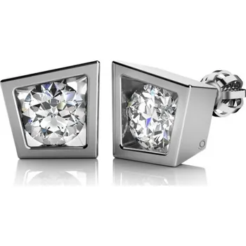 Náušnice Couple, Asymetrické náušnice Lis, bílé zlato se zirkony, 585-68-3-0631.1B00.0.00.001.06