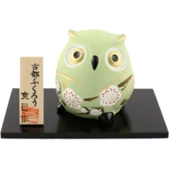 Koto Fukuro Green - japonská sovička pro štěstí, 6,5 cm
