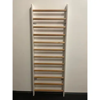 FUBO Fitness Dřevěné žebřiny Velikost: 80 x 200 cm, Barva bočnic: Bílá