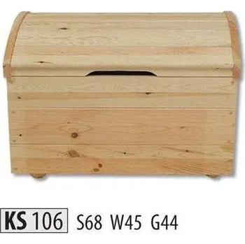 ImportWorld Truhlice Melita masiv v45 x š68 x h44 cm (Barva dřeva: Šedá)