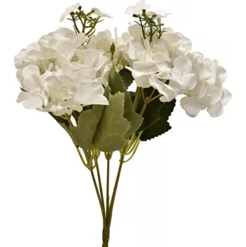 umělá květina Kytice hortenzií 32 cm, bílá (121847 055 XY1817 hortenzie bílá)