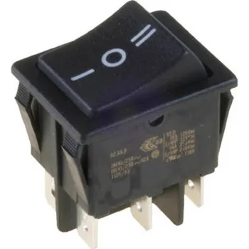 vypínač I 4730 Přepínač dvojitý I-0-II 16A/250V - černý