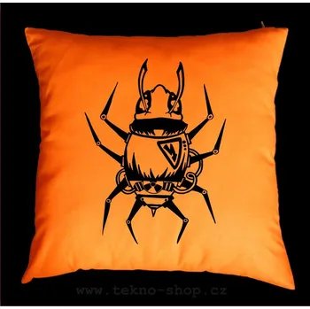 Dekorativní polštářek TEKNOSHOP Cyber Spider tekno polštářek s potiskem černý