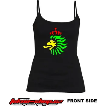 TEKNOSHOP RASTA LION HEAD dnb tílko s potiskem dámské M černé