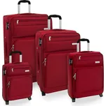 AVANCEA Sada textilních cestovních kufrů GP9196 červená 2W XS,S,M,L