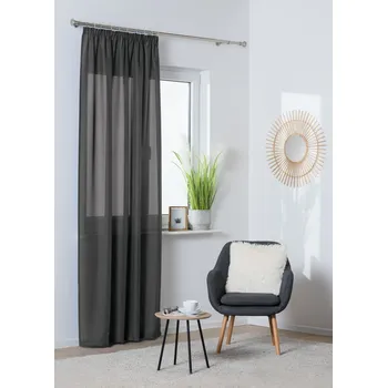 Závěs Dekorační závěs s řasící páskou TAPE OXFORD 140x260 cm černá (cena za 1 kus) MyBestHome