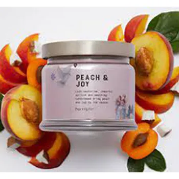 Svíčka PartyLite - vonná svíčka Peach and Joy - 3 knoty - 375g