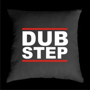 Dekorativní polštářek TEKNOSHOP Dubstep dnb polštářek s potiskem černý