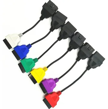 Autodiagnostika FIAT ALFA GREEN YELLOW RED PURPLE BLUE GRAY A1 A2 A3 A4 A5 A6 sada redukcí pro motor, ABS, posilovač, airbag, CAN, el. systémy, redukce OBD2, červená žlutá zelená fialová modrá šedá multiecuscan (DIAGNOSTIKA OBD)