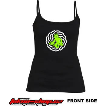 TEKNOSHOP Cyber Ghost tekno tílko s potiskem dámské XL černé