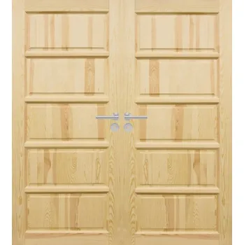 Interiérové dveře ArchoD Dvoukřídlé dřevěné dveře dýhované z borovice Tessna