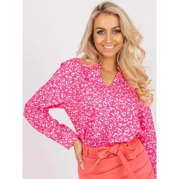 Dámská halenka Dámská halenka s výstřihem INESA růžová