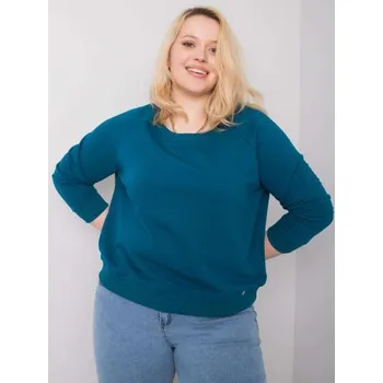 Dámská mikina Dámská mikina plus size bavlněná DONNA modrá