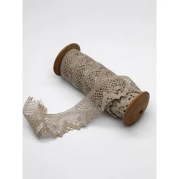 Krajka Krajka len přírodní 40 mm