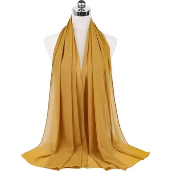 Šála šifónový šál přes ramena - přehoz přes společenské šaty Barva: Hořčicová