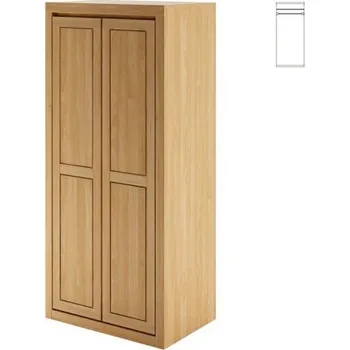Nábytek ImportWorld Šatní skříň Maira masiv dub v190 x š90 x h60 cm (Barva dřeva: Dub bělený)