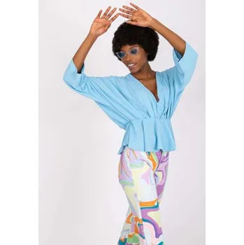 Dámská halenka Dámská halenka s širokými rukávy RAQUELA světle modrá