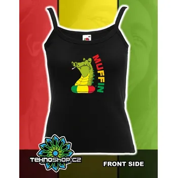 TEKNOSHOP Muffin 2015 Krokodýl dnb tílko s potiskem dámské