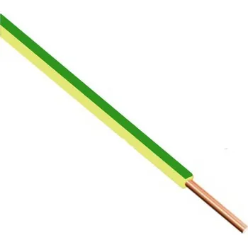 elektrický kabel CY 2,5 ZZ H07V-U Vodič instalační H07V-U 1x2,5 mm2 zelenožlutý