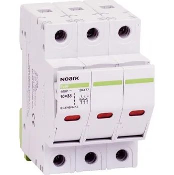 Jistič 104477 Ex9F 3P 32A Pojistkový odpínač, pro pojistky 10x38mm 3P 32A, Noark