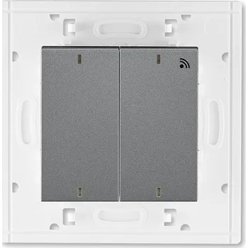 vypínač 3299H-A11908 69 Vysílač ABB RF 868 MHz dvojnásobný, nástěnný, ocelová/kouřová černá, ABB Levit M