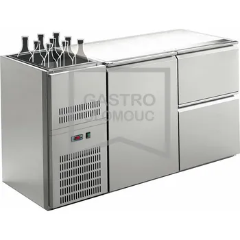 OEM Stůl chladící barový REGS-212E (2 sekce/délka 1580mm) s chlazenou vanou na nápoje Varianta: Stůl chladící barový REGS-212E (2 sekce/délka 1580mm) s chlazenou vanou na nápoje