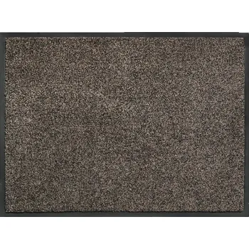 Rohožka Hnědo-šedá vnitřní čistící pratelná vstupní rohož FLOMA Express - 40 x 60 x 0,7 cm