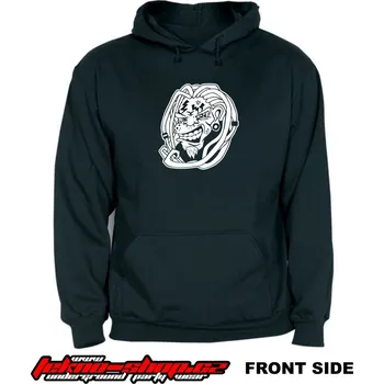 Pánská mikina TEKNOSHOP System Dread tekno mikina s kapucí s potiskem L černá