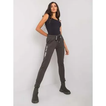 Dámské tepláky s nápisem PEYTON tmavé khaki