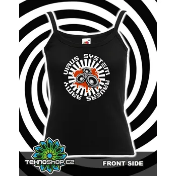 TEKNOSHOP Virus Sound System Bloody Repro tílko s potiskem dámské XL černé