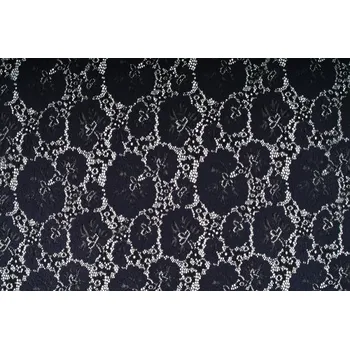 Krajka, pružná, barva tmavě modrá, látka, metráž