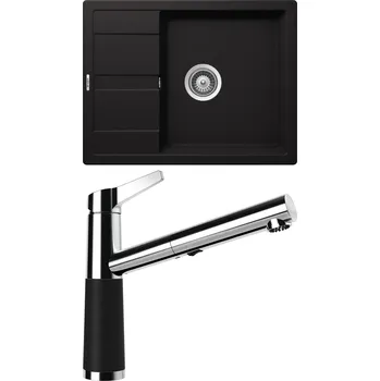 Granitový dřez Set Schock S17-7 (dřez Manhattan D-100 Nero + baterie SC-510.120 Nero)