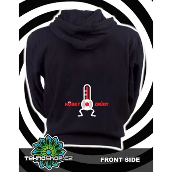 Pánská mikina TEKNOSHOP Horký Zrůdy mikina na zip s kapucí s potiskem M černá