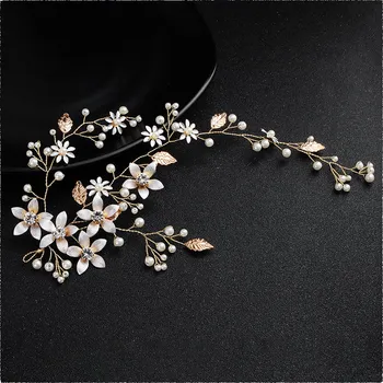 Ozdoba do vlasů B-TOP Ozdoba do vlasů s květy - zlatá