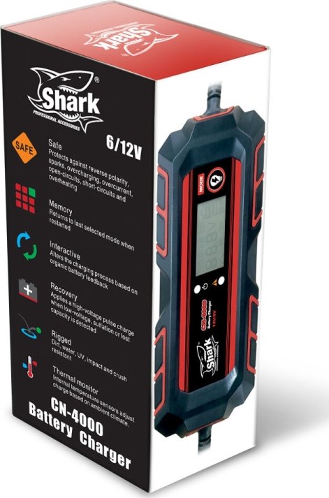 Shark Shark CN-4000 nabíječka baterií 6/12V, IP54, 4A DC