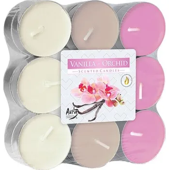 Svíčka Vonné svíčky Vanilla Bal.18ks (Vanilkové svíčky, 18 svíček v balení)